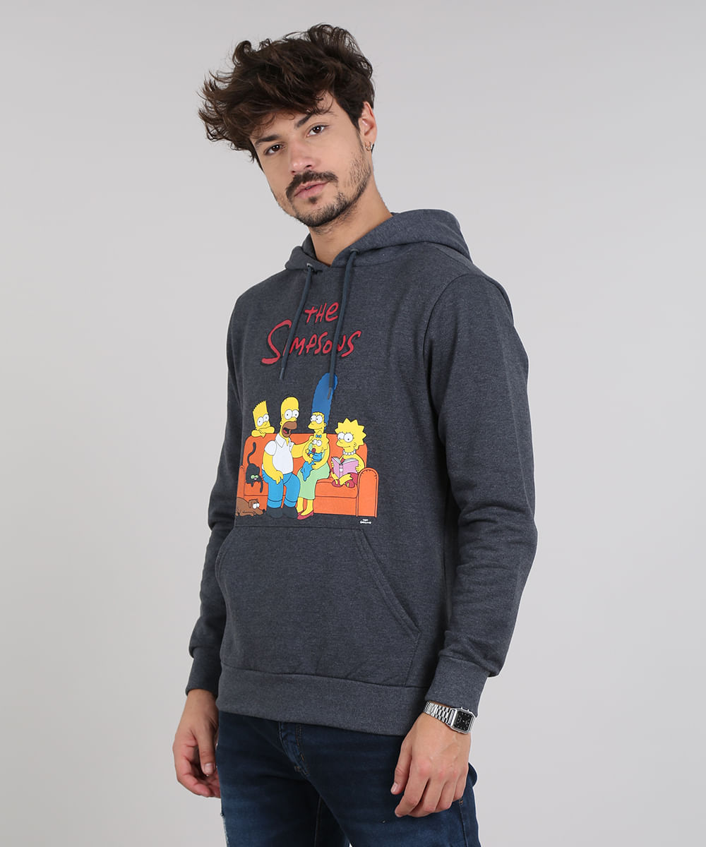 black simpsons moletom com capuz