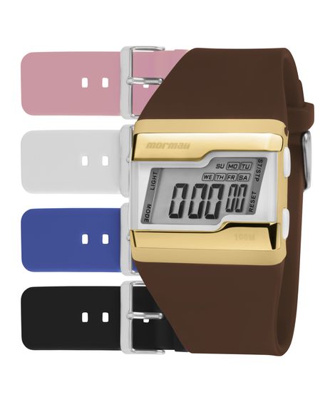 Relógio Digital Mormaii Unissex Troca Pulseiras - FZCACT8D Multicor