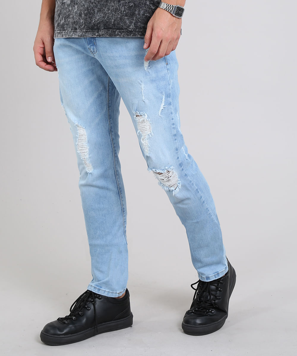 Calca-Jeans-Masculina-Slim-com-Rasgos-Azul-Claro-9602634-Azul_Claro_1
