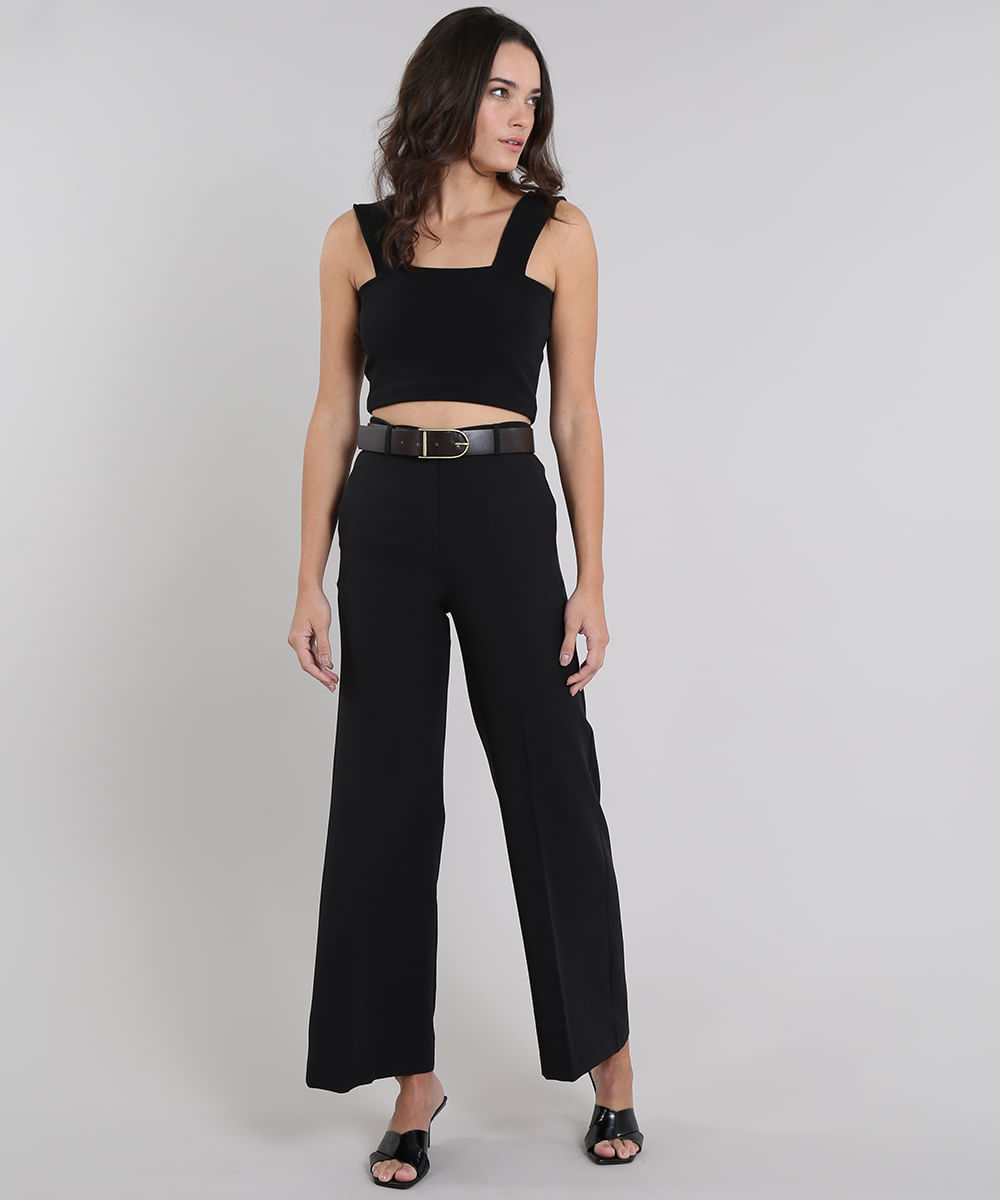 Top Faixa Mindset com Alças Preto