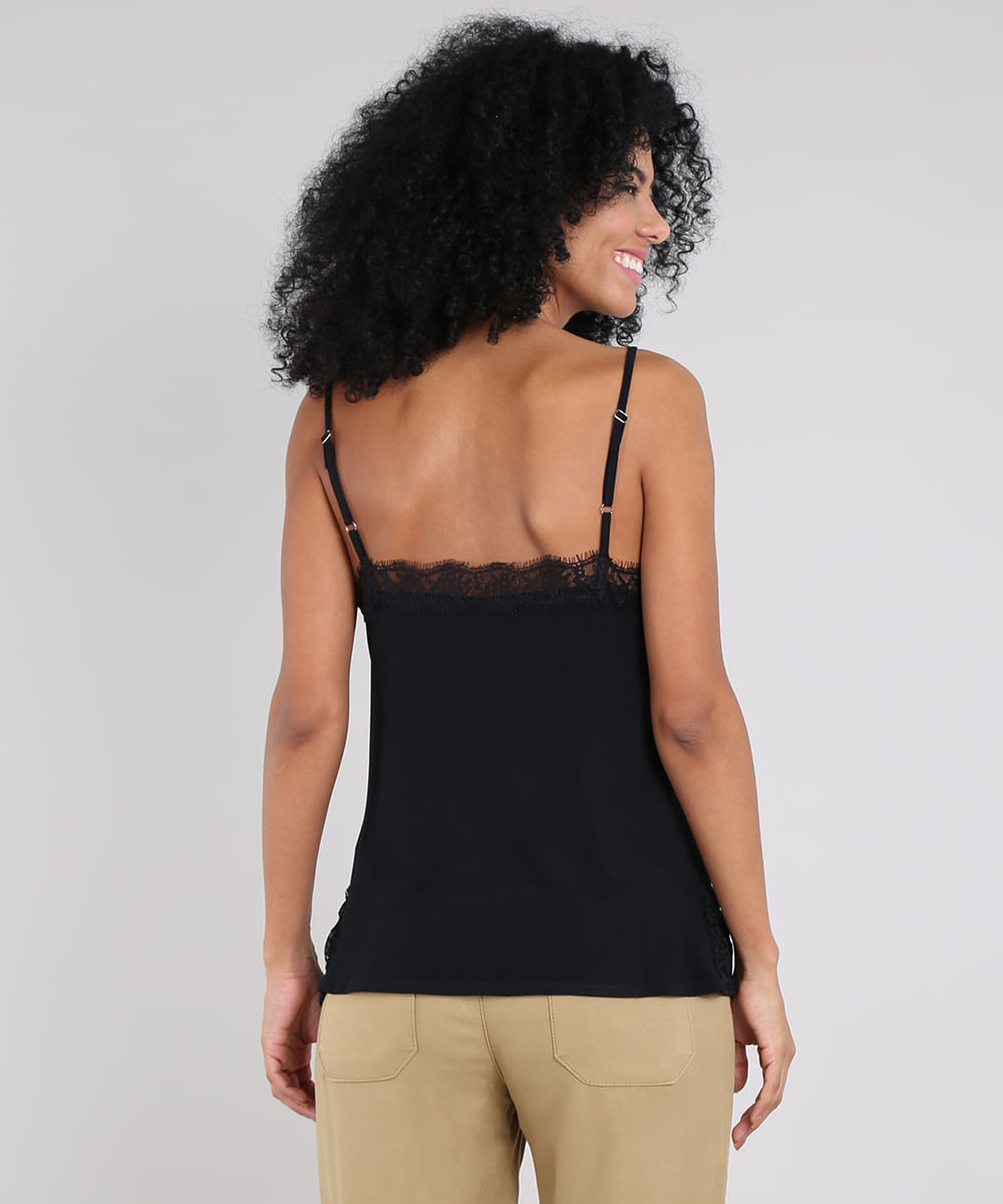 slip top with lace