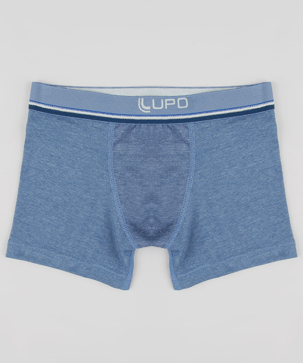Cueca Infantil Boxer Lupo Azul Menor preço em Cueca Infantil Boxer Lupo Azul