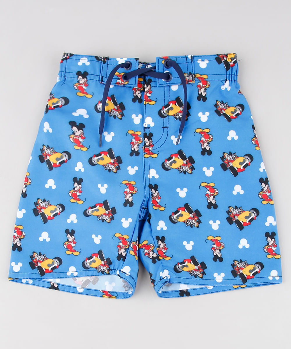 Bermuda-Surf-Infantil-Mickey-Estampada-com-Bolso-Azul-9575481-Azul_1
