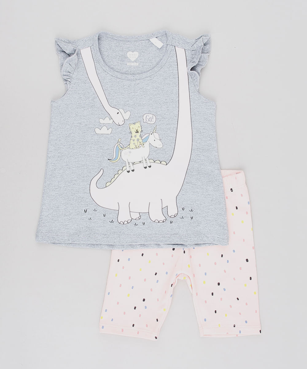 Conjunto-Infantil-Dinossauro-Sem-Manga-Cinza-Mescla---Bermuda-Estampada-Rosa-9557601-Rosa_1