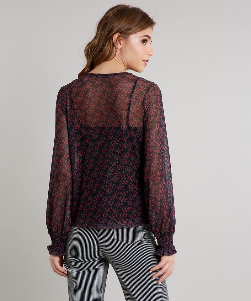 Blusa-Feminina-Mindset-Estampada-Floral-em-Tule-Manga-Longa-Decote-Redondo-Preta-9719509-Preto_2