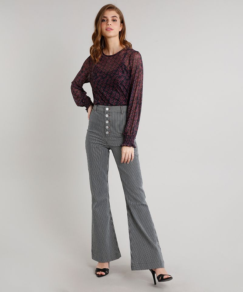 Blusa-Feminina-Mindset-Estampada-Floral-em-Tule-Manga-Longa-Decote-Redondo-Preta-9719509-Preto_3