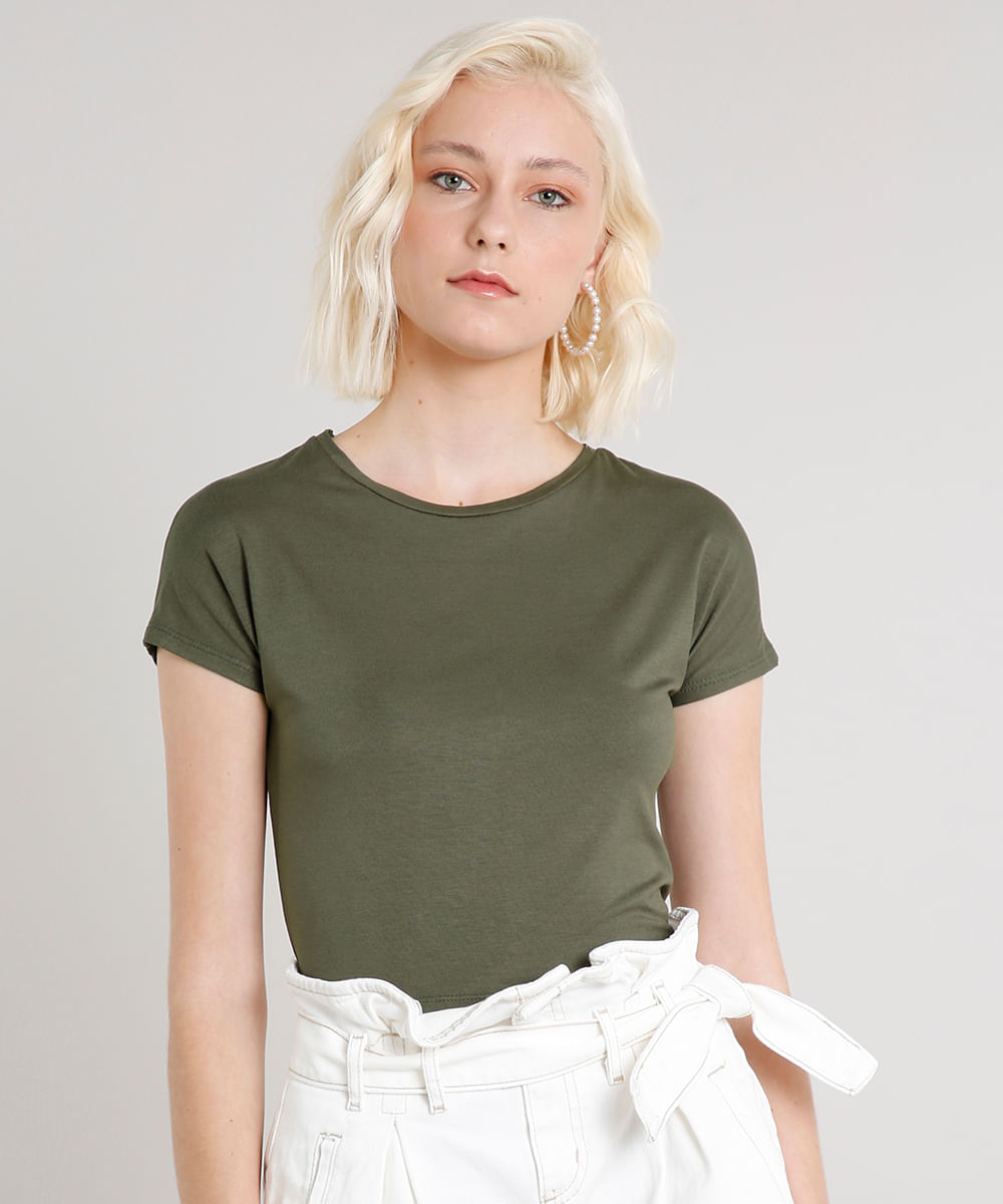 blusinha verde militar