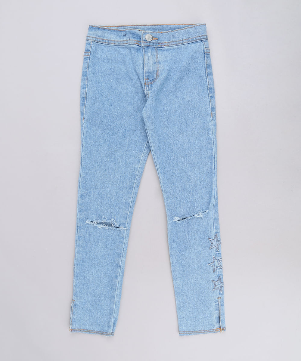 Calca-Jeans-Infantil-com-Rasgos-e-Estrela-Azul-Claro-9558825-Azul_Claro_1