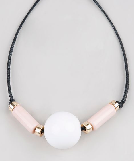 Pulseira Feminina com Aviamentos  Preta