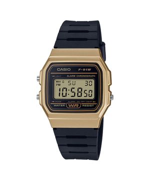 relógio digital Casio F-91WM-9ADF DOURADO