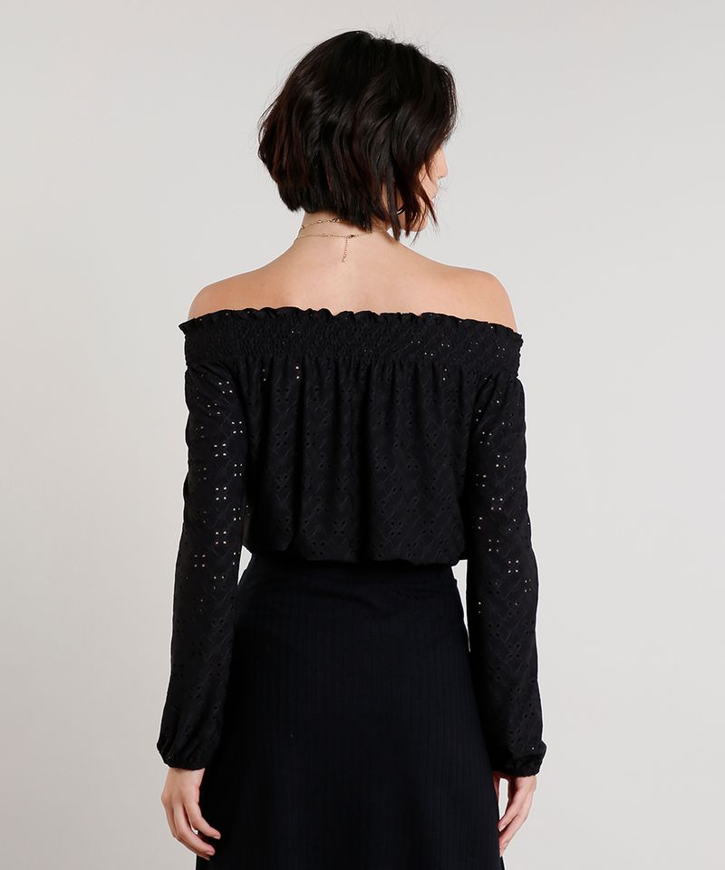 Blusa-Feminina-Ombro-a-Ombro-em-Laise-Manga-Longa--Preta-9641318-Preto_2