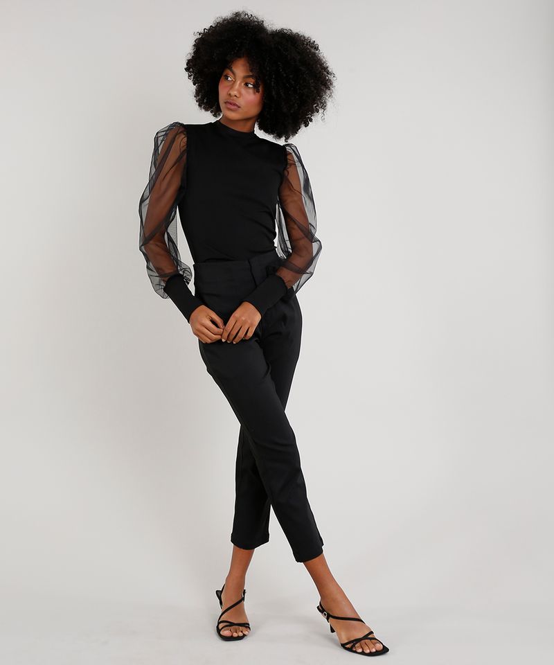 Blusa-Feminina-Mindset-Manga-Bufante-em-Tule-Decote-Redondo-Preta-9734188-Preto_3