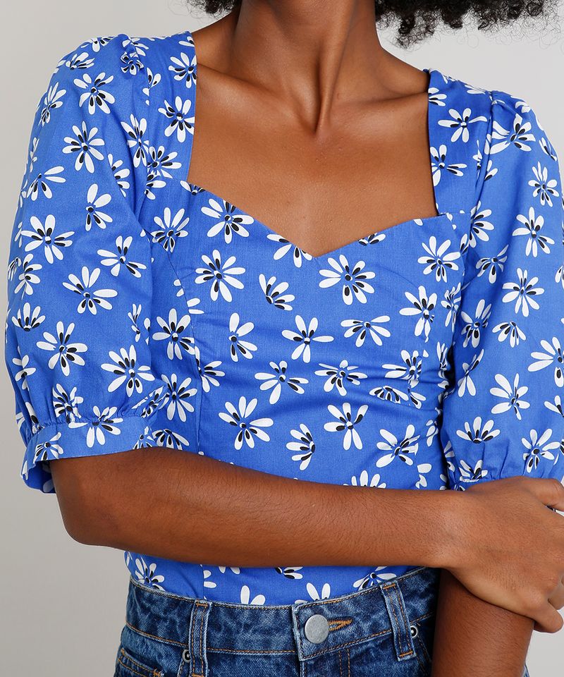 Blusa-Feminina-Mindset-Estampada-Floral-Manga-Bufante-Decote-Princesa-Azul-9722986-Azul_4
