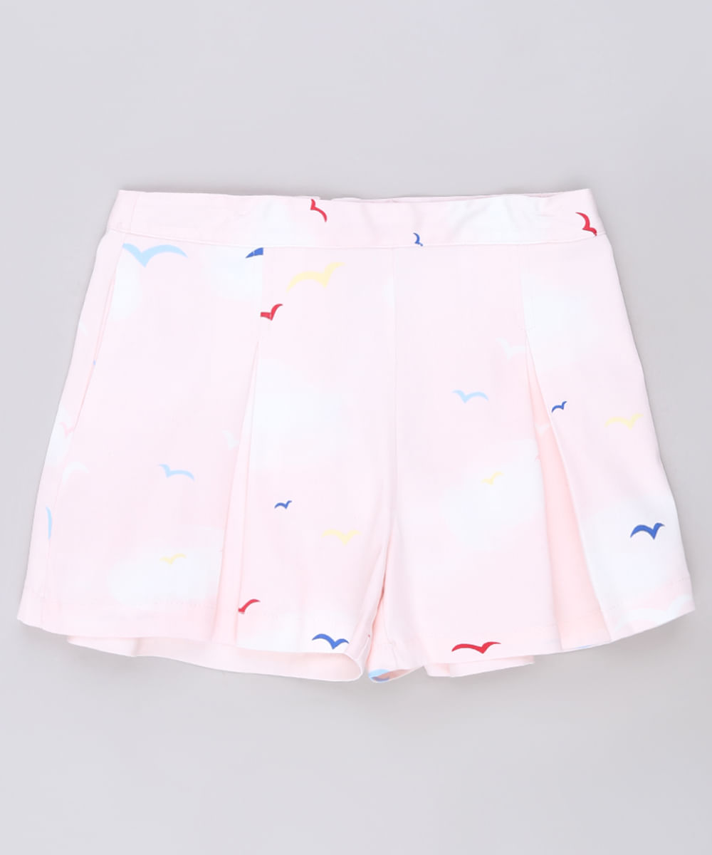 Short-Infantil-Estampado-de-Gaivotas-com-Pregas-Rosa-9569528-Rosa_1