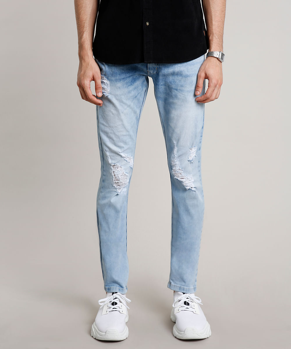 Calca-Jeans-Masculina-Slim-com-Rasgos-Azul-Claro-9663930-Azul_Claro_1