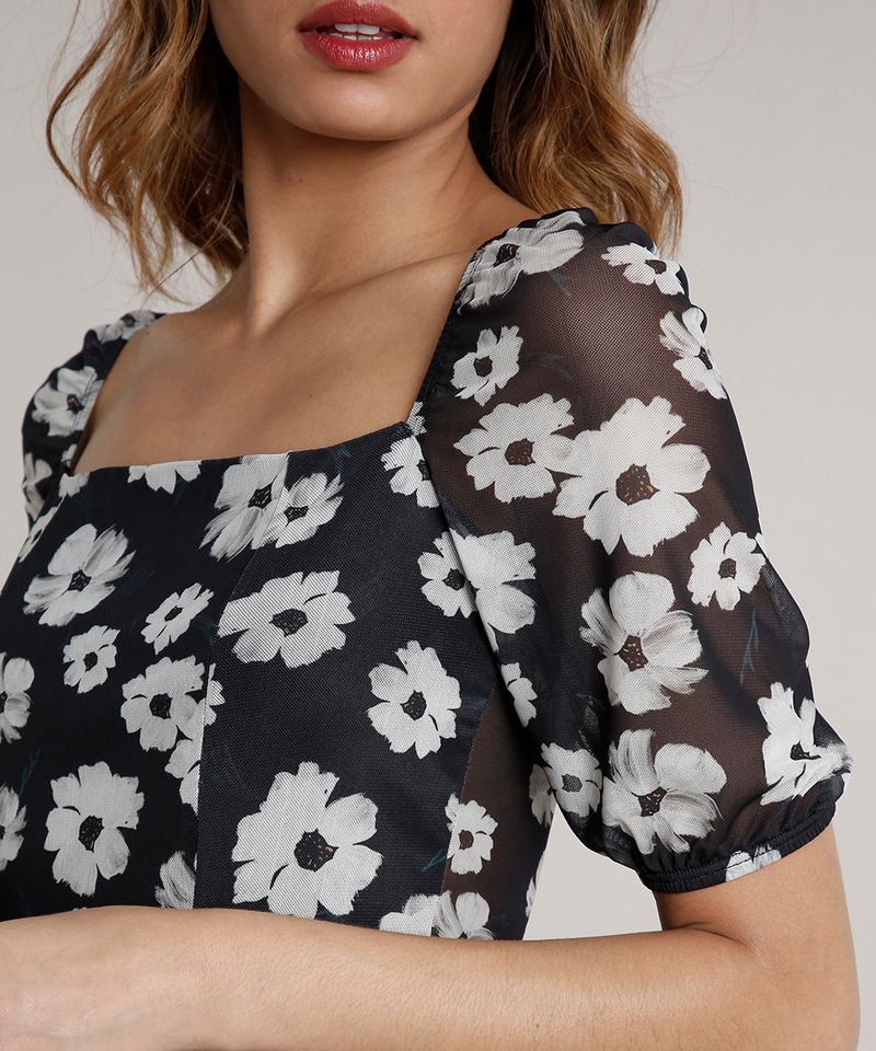 Blusa-Feminina-Mindset-em-Tule-Estampado-Floral-Manga-Bufante-Decote-Reto-Preta-9765204-Preto_4