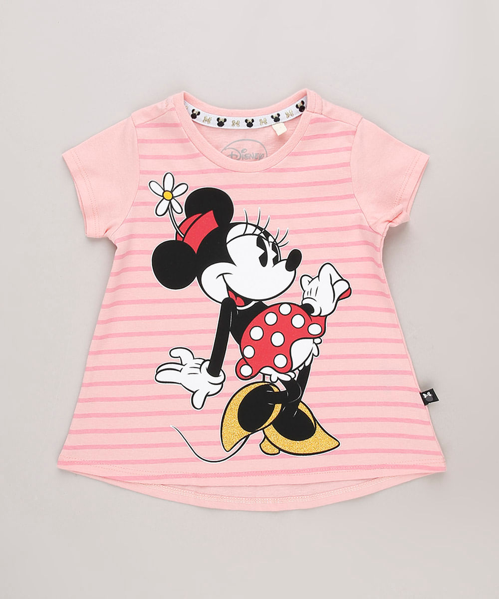 Blusa-Infantil-Minnie-com-Listras-Manga-Curta-Rosa-9742255-Rosa_1
