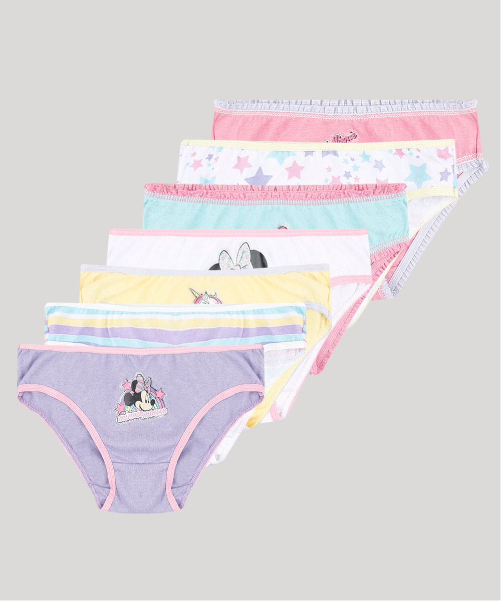 Kit-de-7-Calcinhas-Infantis-Minnie-Multicor-9450690-Multicor_1