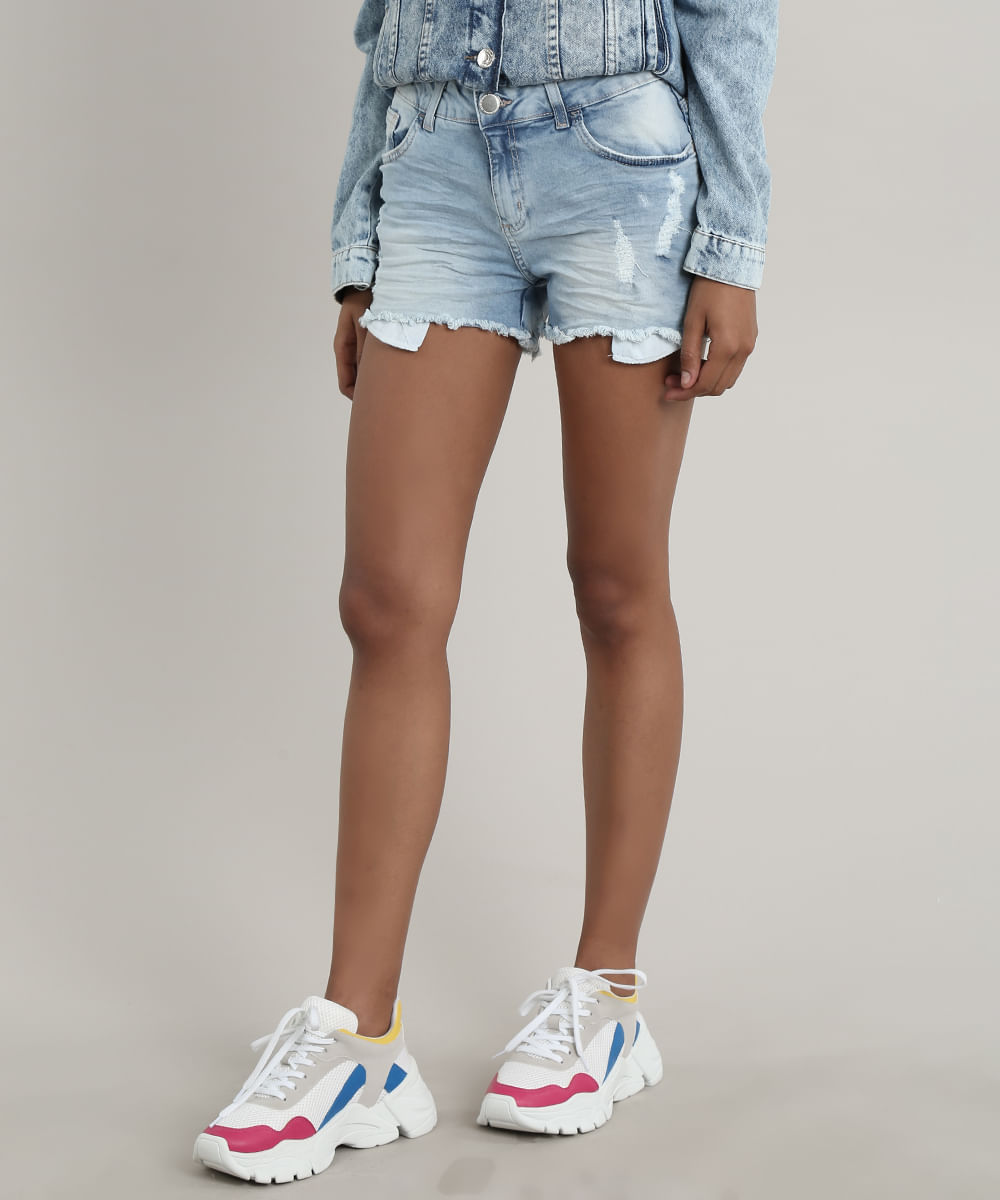Short-Jeans-Feminino-Reto-com-Rasgos-Azul-Claro-9715303-Azul_Claro_1