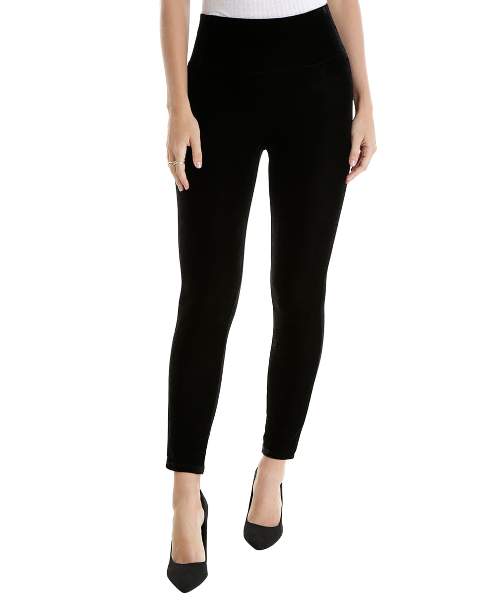 Calça Legging em Veludo Preta