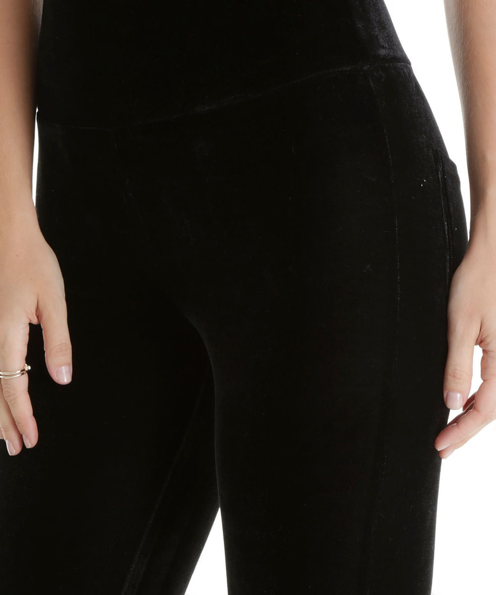 Calça Legging em Veludo Preta