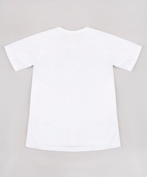 Camiseta Juvenil Marvel Os Vingadores Manga Curta Off White