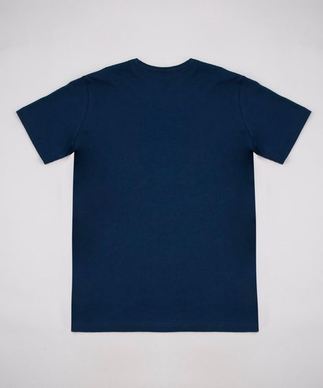 Camiseta Juvenil Super-Homem Manga Curta Azul Marinho