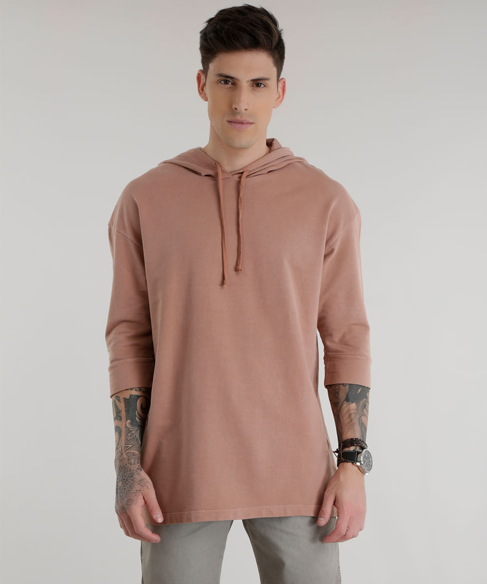 pacsun brown moletom com capuz