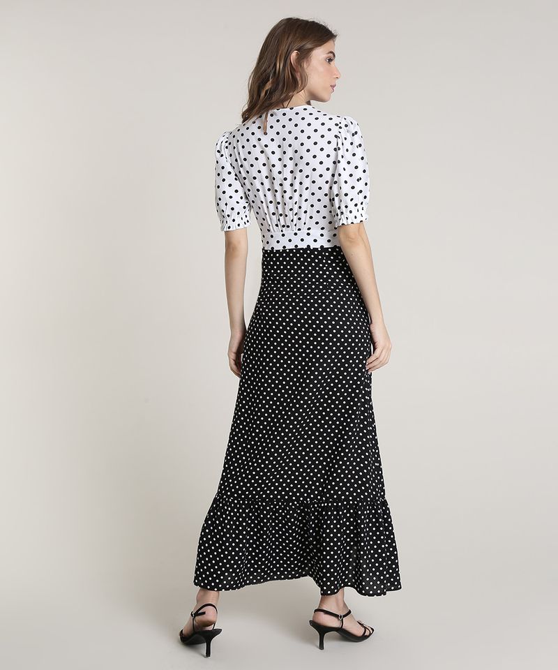 Vestido-Feminino-Mindset-Longo-Bicolor-Estampado-de-Poa-Manga-Curta-Preto-9843828-Preto_2