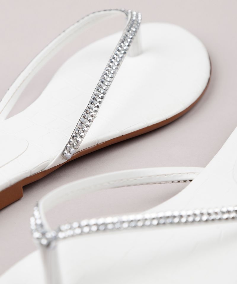 Rasteira-Feminina-Oneself-Texturizada-Croco-com-Strass-Branca-9721512-Branco_5