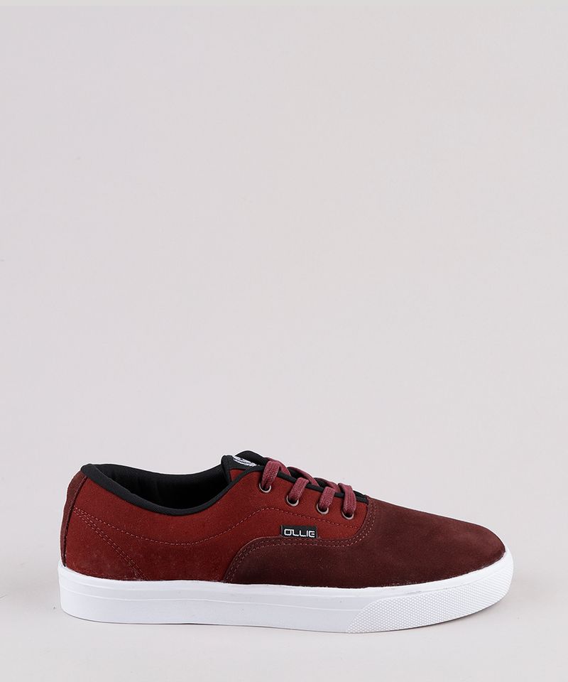 Tenis-Masculino-Ollie-com-Recorte-em-Suede-Vinho-9812258-Vinho_1
