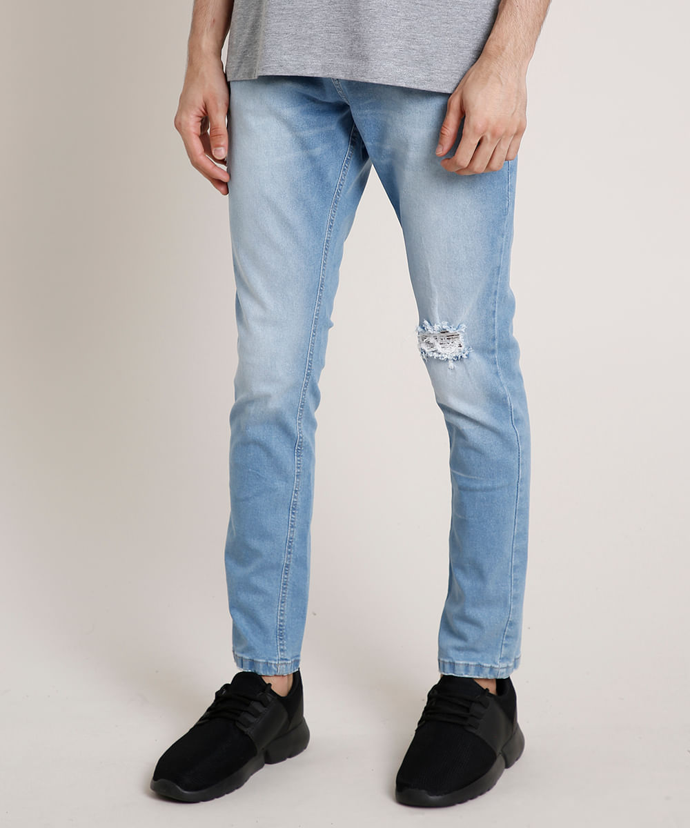 Calca-Jeans-Masculina-Carrot-com-Rasgos-Azul-Claro-9773518-Azul_Claro_1