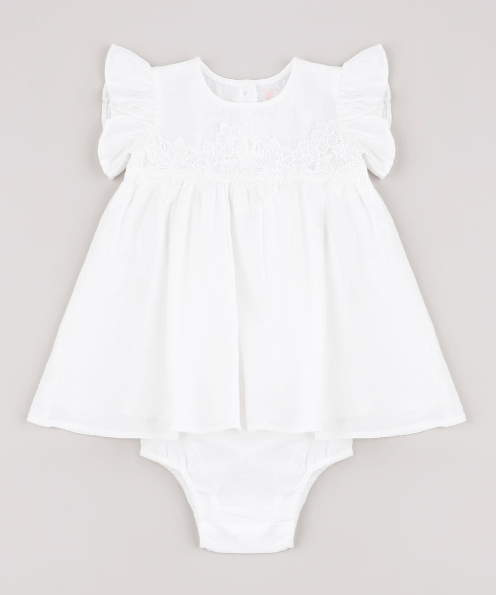Vestido-Infantil-com-Renda-Manga-Curta-com-Calcinha-Off-White-9688977-Off_White_1