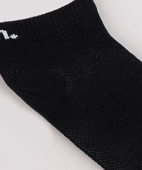 Kit de 3 Meias Masculinas Mash Cano Baixo  Preto