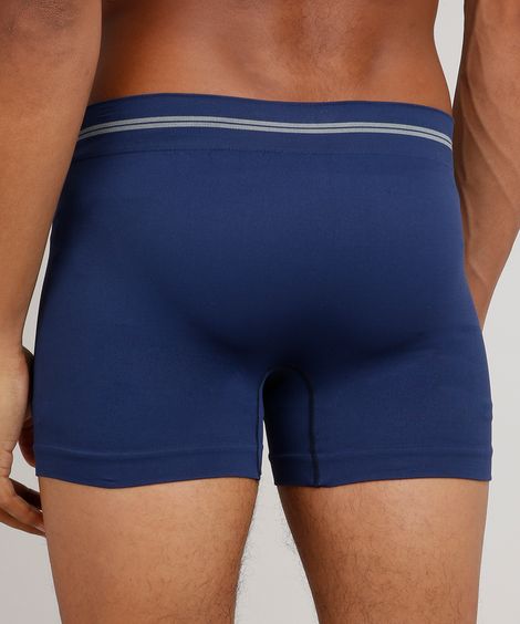 Cueca Masculina Boxer Sem Costura Azul Marinho