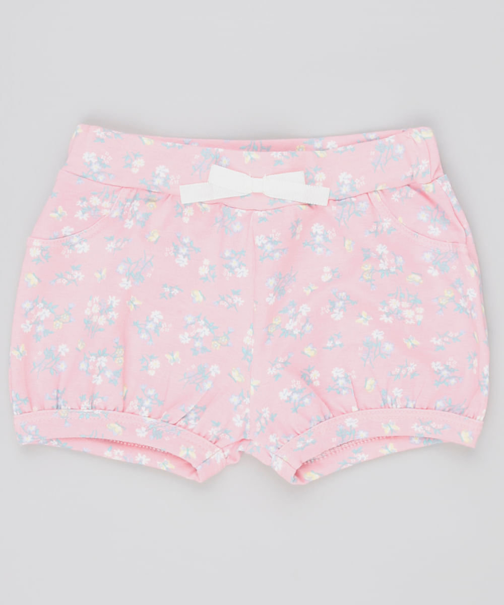 Short-Infantil-Balone-Estampado-Floral-com-Laco-Rosa-9742135-Rosa_1