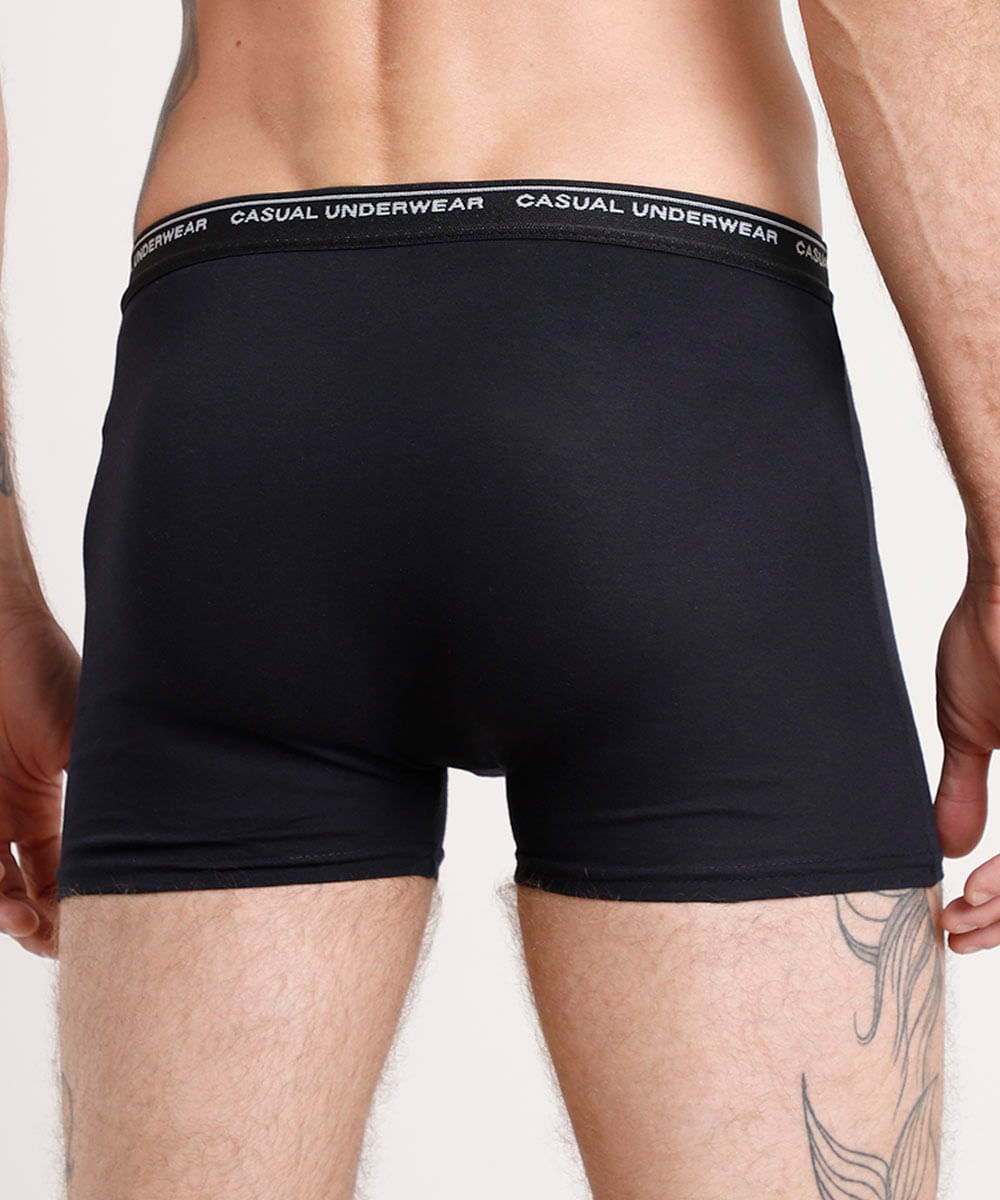 Kit de 5 Cuecas Boxer Masculina Multicor