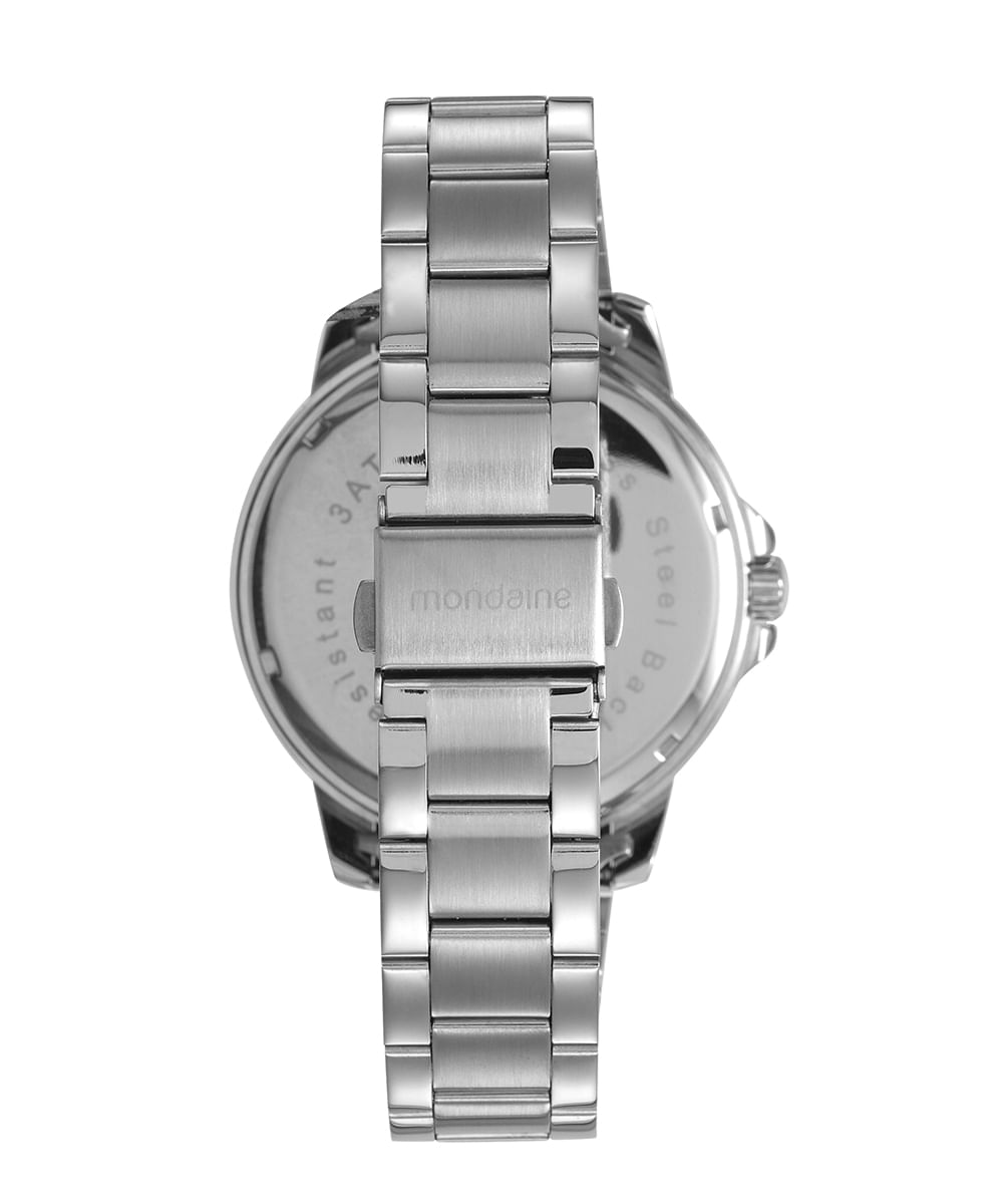 relogio mondaine masculino stainless steel back