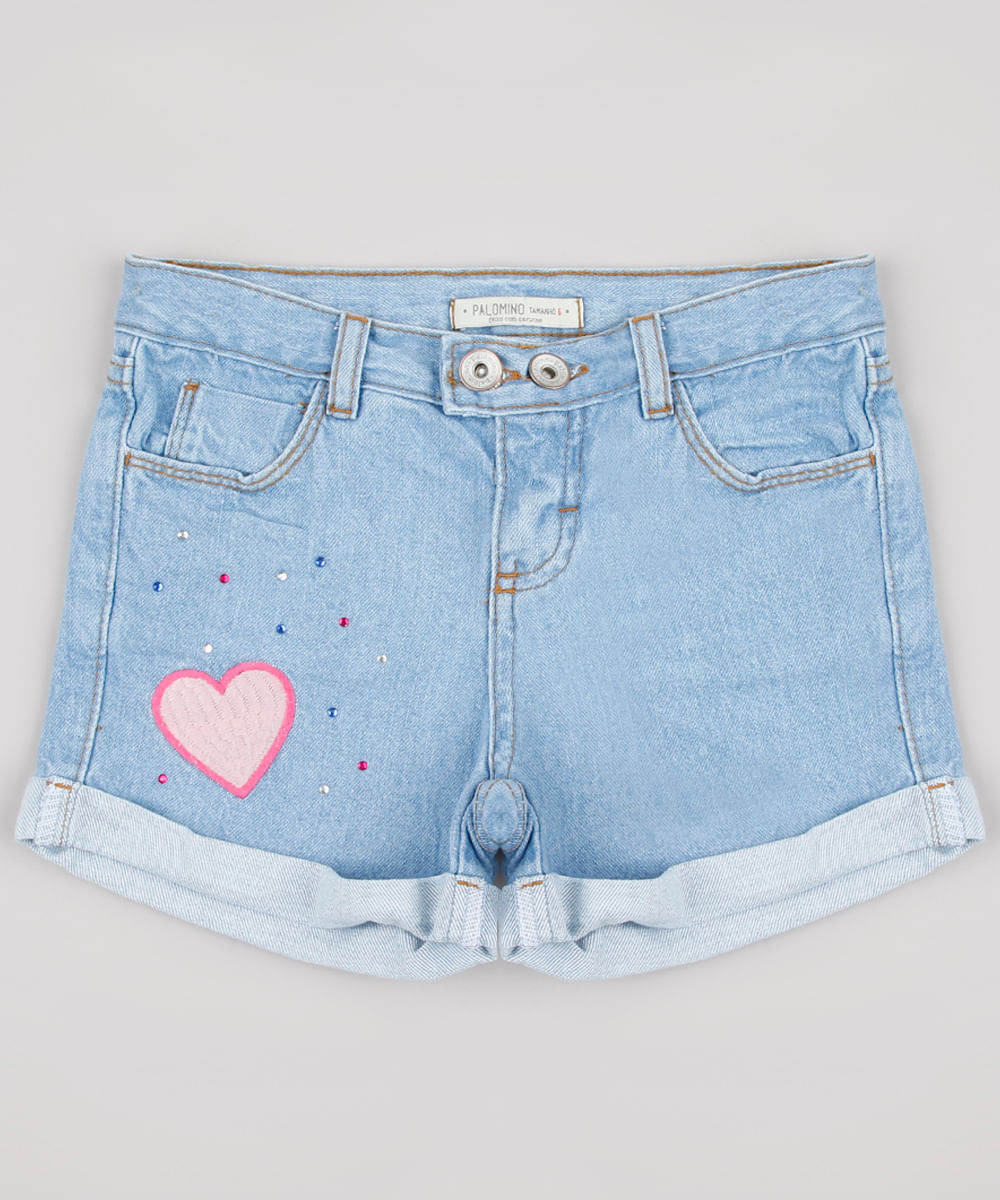 Short-Jeans-Infantil-com-Patch-e-Strass-Azul-Claro-9890462-Azul_Claro_1
