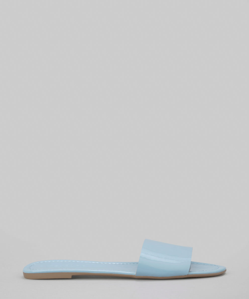 Rasteirinha Slide em Verniz Azul