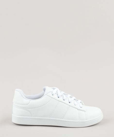 Tênis Feminino com Recortes Branco