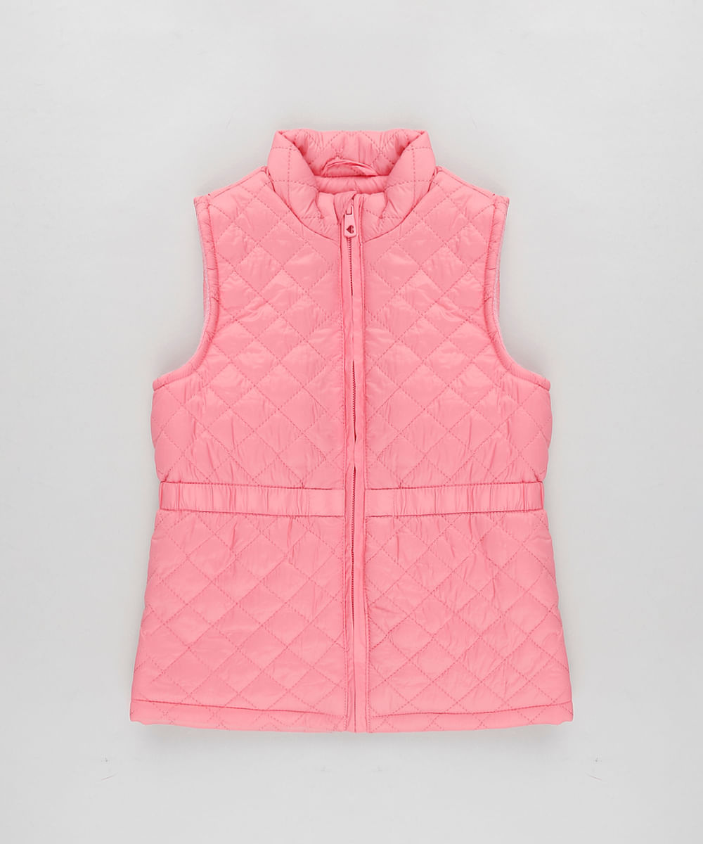 Colete-Infantil-Puffer-Matelasse-Rosa-9782712-Rosa_1