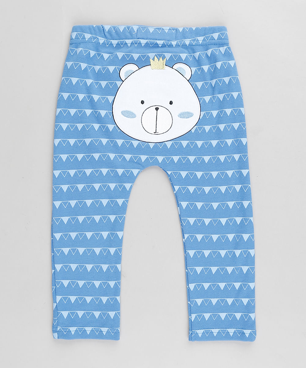 Calca-Infantil-Urso-Estampado-Geometrico-Azul-9677749-Azul_1