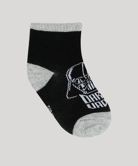 Kit de 2 Meias Infantis Cano Médio Star Wars Estampadas Multicor