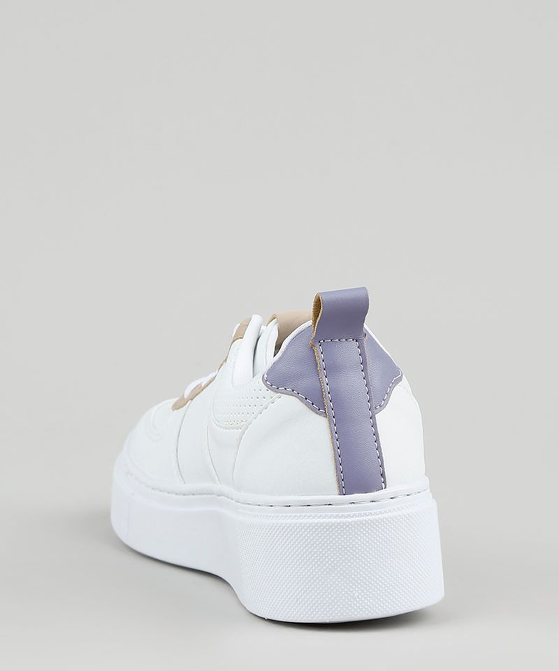 Tenis-Feminino-Oneself-Flatform-com-Micro-Furos-Branco-9907807-Branco_4