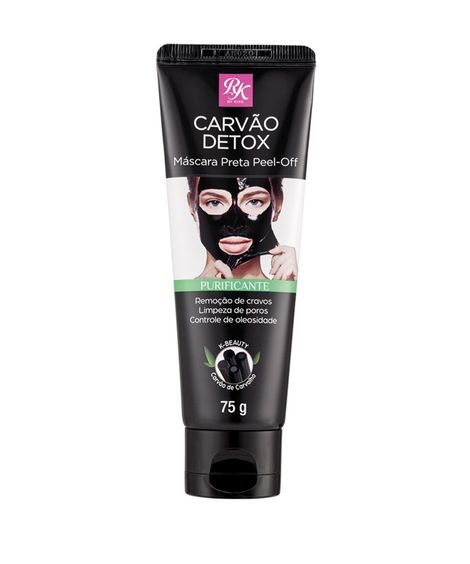 máscara facial ruby kisses peel off carvão