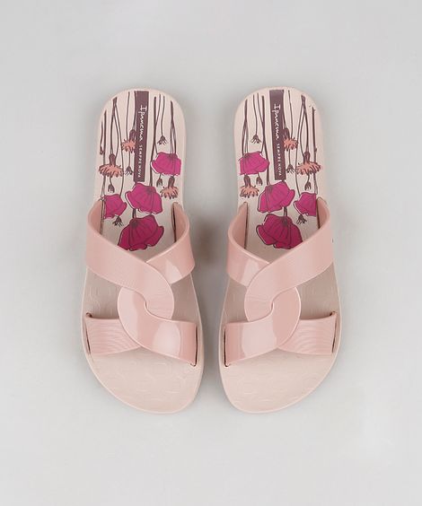 Chinelo Feminino Ipanema Feel Print Floral Rosê
