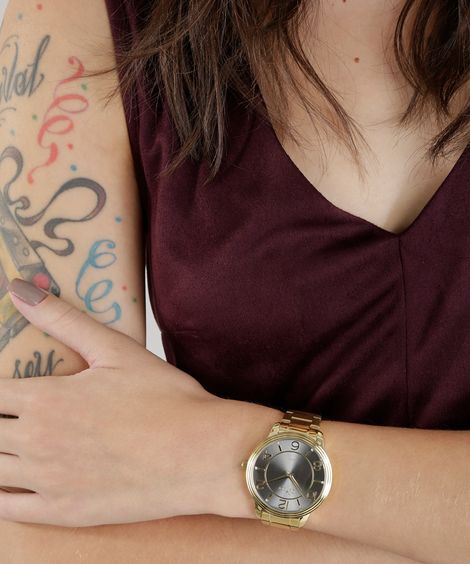 Relógio Analógico Condor Feminino - CO2035KRH4C Dourado