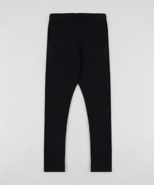 Calça Legging Infantil Básica  Preta