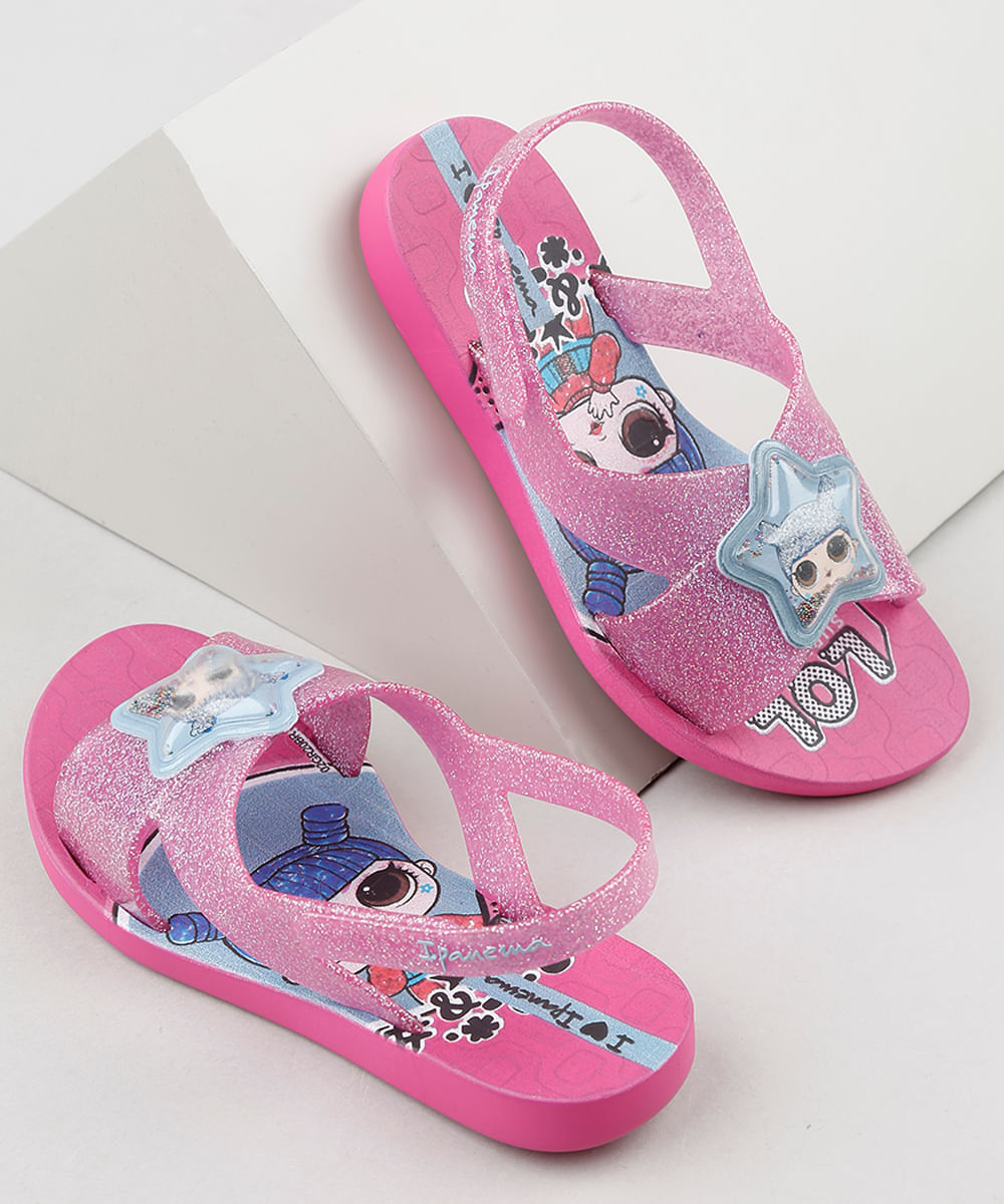 Rasteirinha-Infantil-Ipanema-LOL-Surprise-Estampada-com-Glitter-Rosa-9925098-Rosa_1